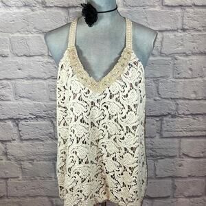 BKE Boutique crochet bohemian blouse